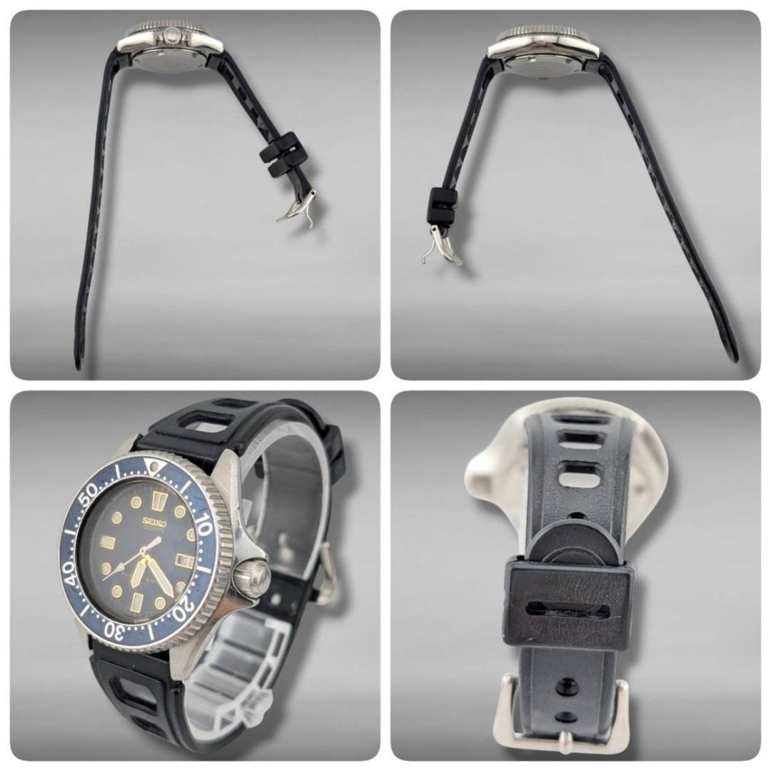 【新品電池・稼働】セイコー ダイバー ボーイズ ネイビー ねじ込み式リューズ