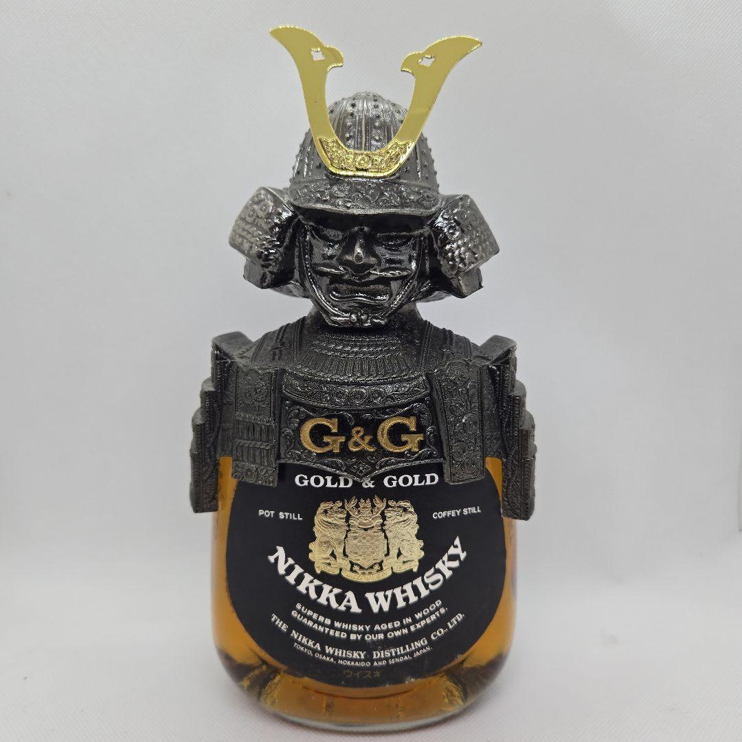ニッカ ウイスキー　GOLD&GOLD　G&G　金属製　鎧/兜/侍 750ml