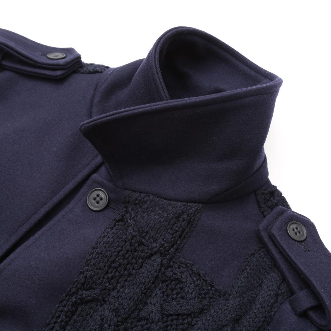 FENDI 16AW 国内正規品 ニット切替 カシミヤ混ウールブルゾン 46