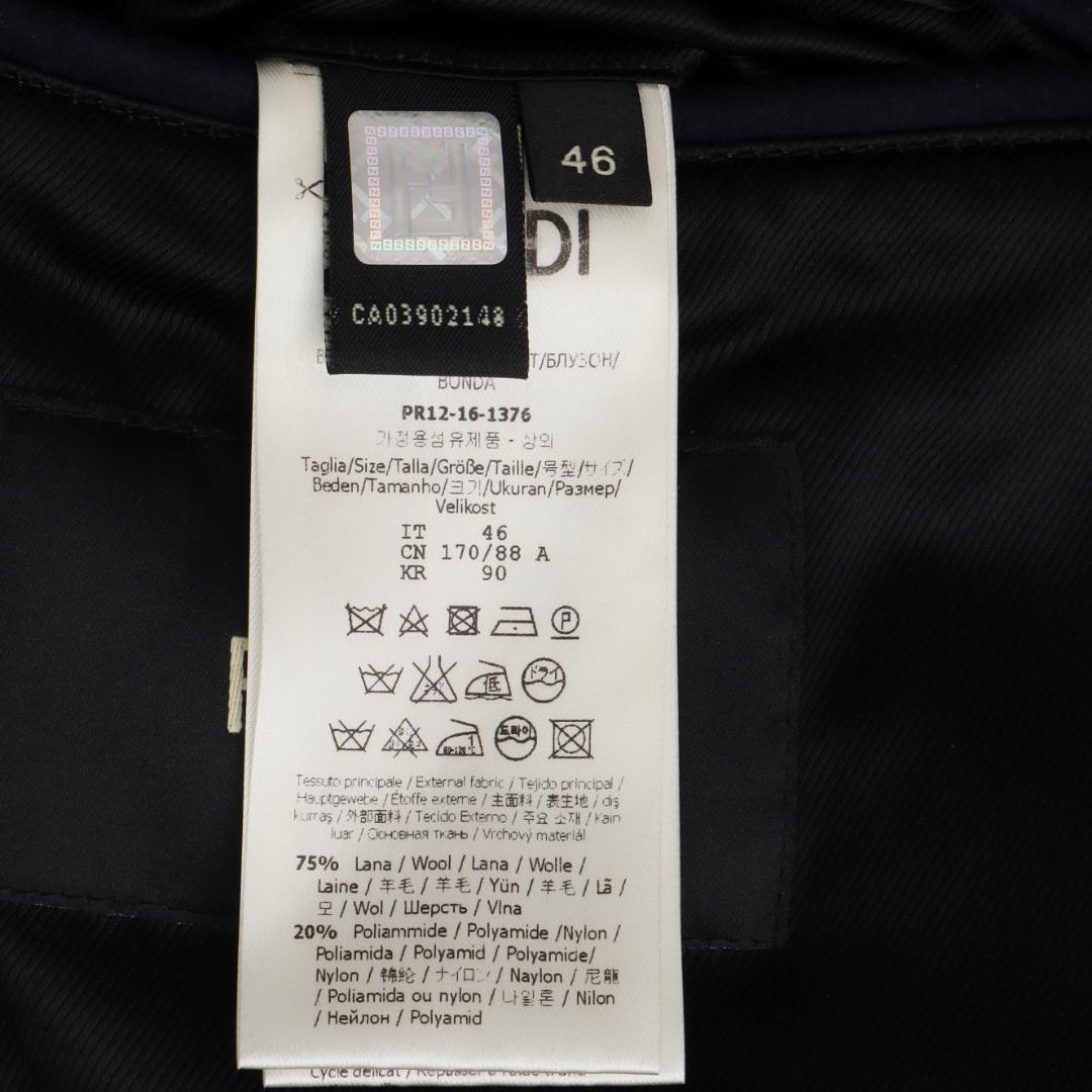 FENDI 16AW 国内正規品 ニット切替 カシミヤ混ウールブルゾン 46