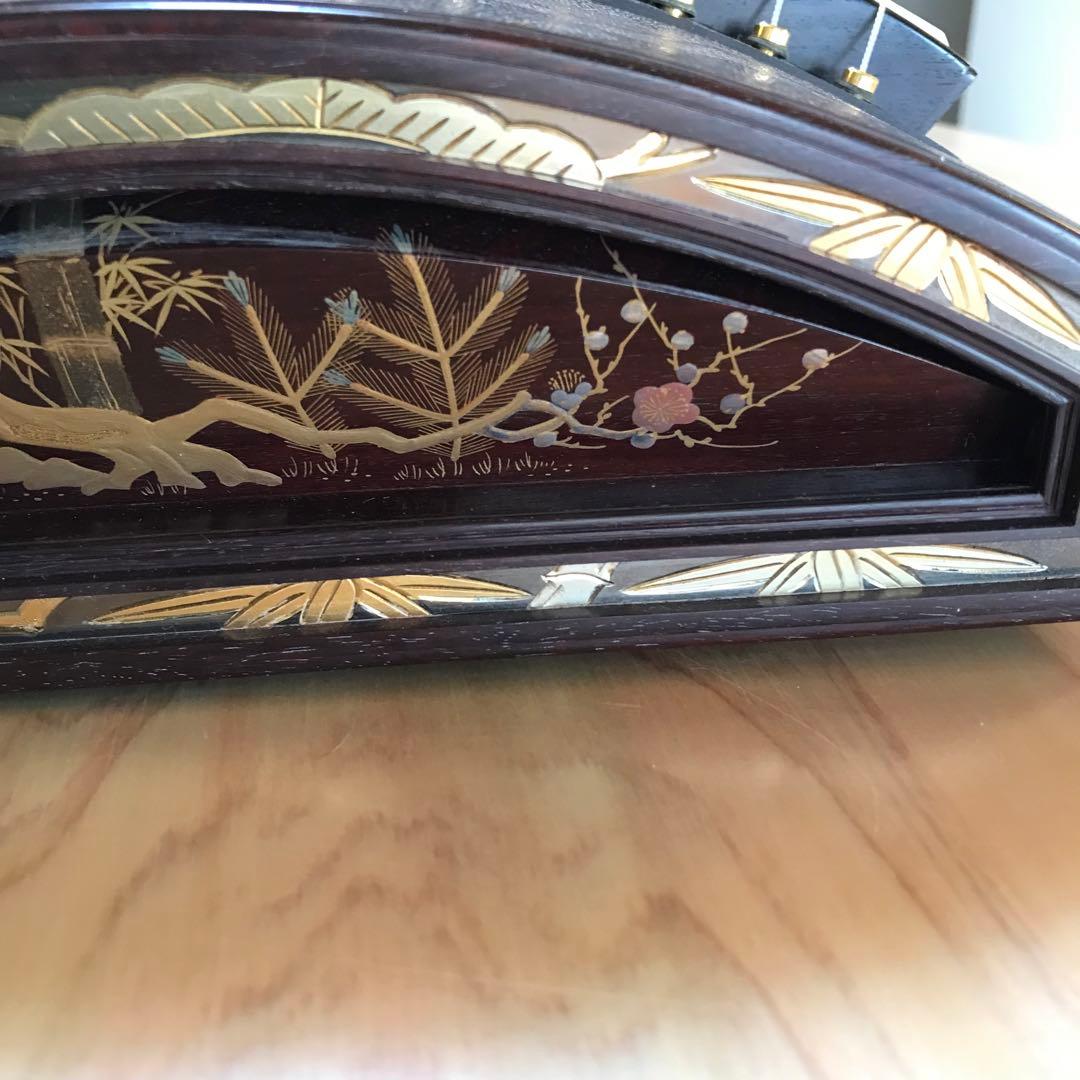 お琴　13弦　くり甲　綾杉彫　玉縁