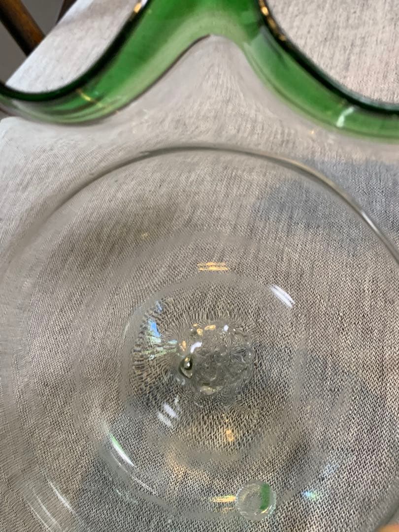 大正　レトロ　金魚鉢　美品　吹きガラス