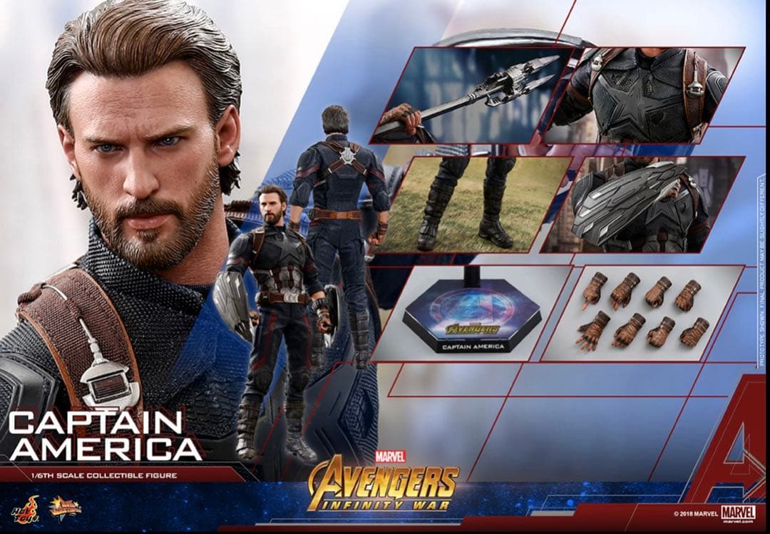 ホットトイズ　キャプテンアメリカ　シールド予備付き