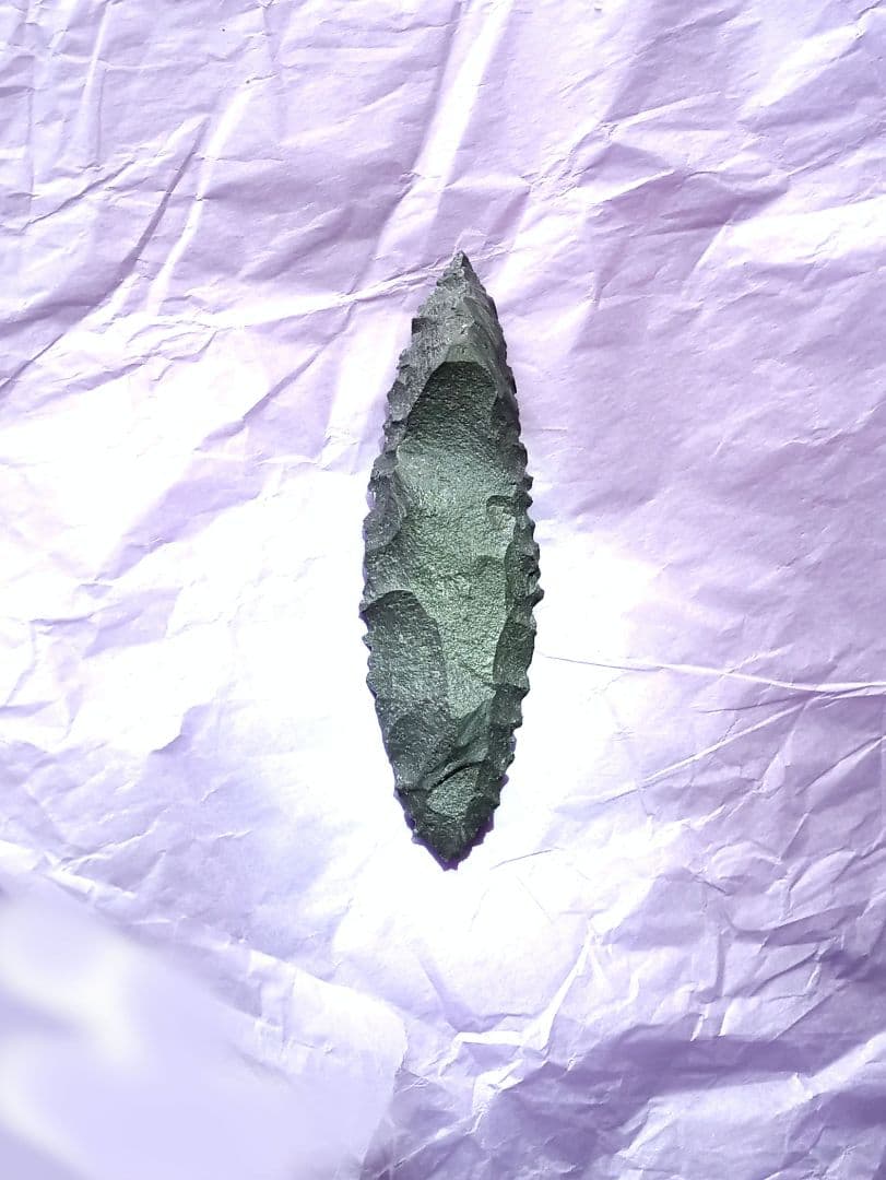 原始人 アイヌ 仕様 尖頭器 b 石器 模写　サヌカイト ポイント 槍