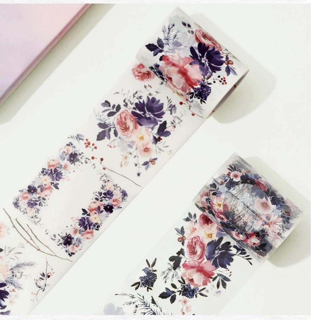 ⭐️SALE⭐️WT《雾色玫瑰》海外マスキングテープ　マステ