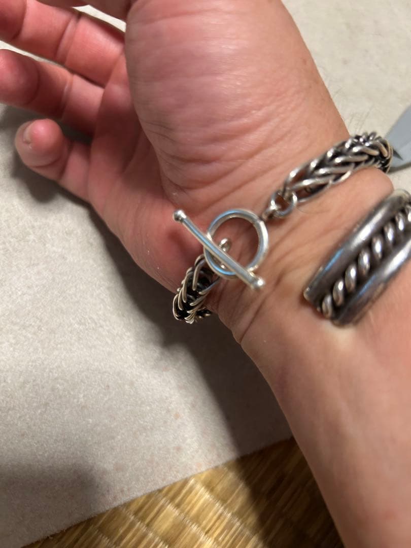 インディアンジュエリー　スティーブアルビソ　ダブルマネーチェーンブレスレット