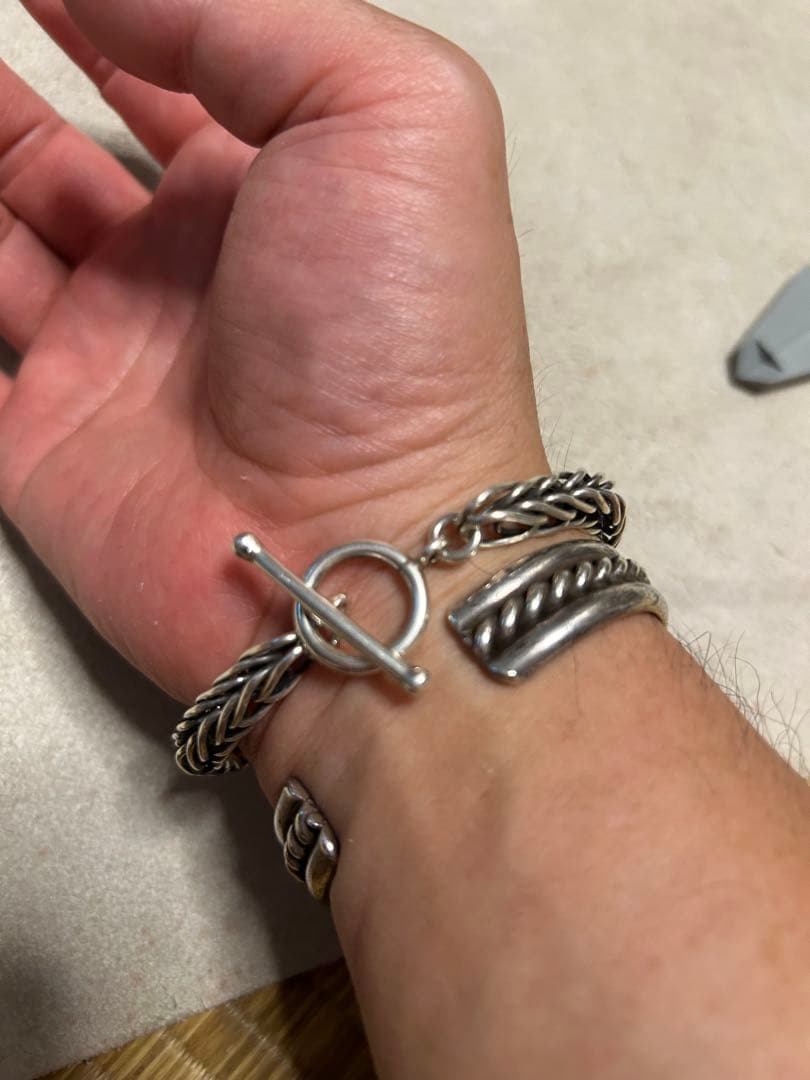 インディアンジュエリー　スティーブアルビソ　ダブルマネーチェーンブレスレット