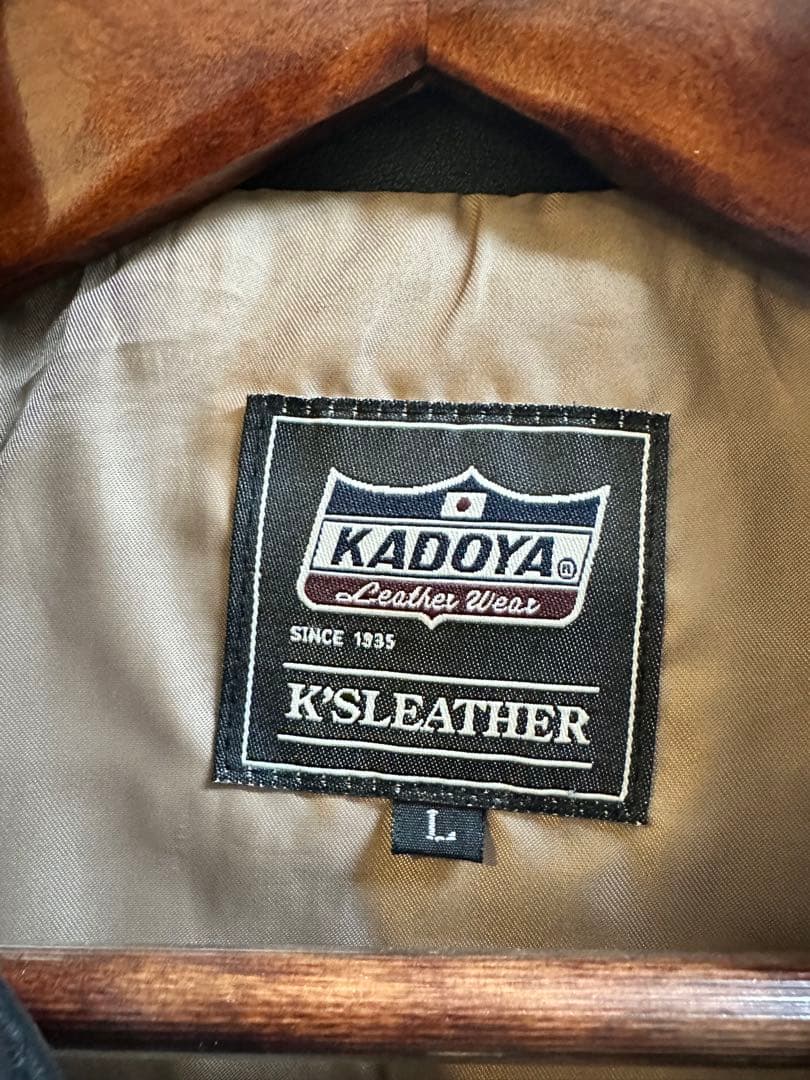 KADOYA K'S LEATHER ブラック レザージャケット L TCR