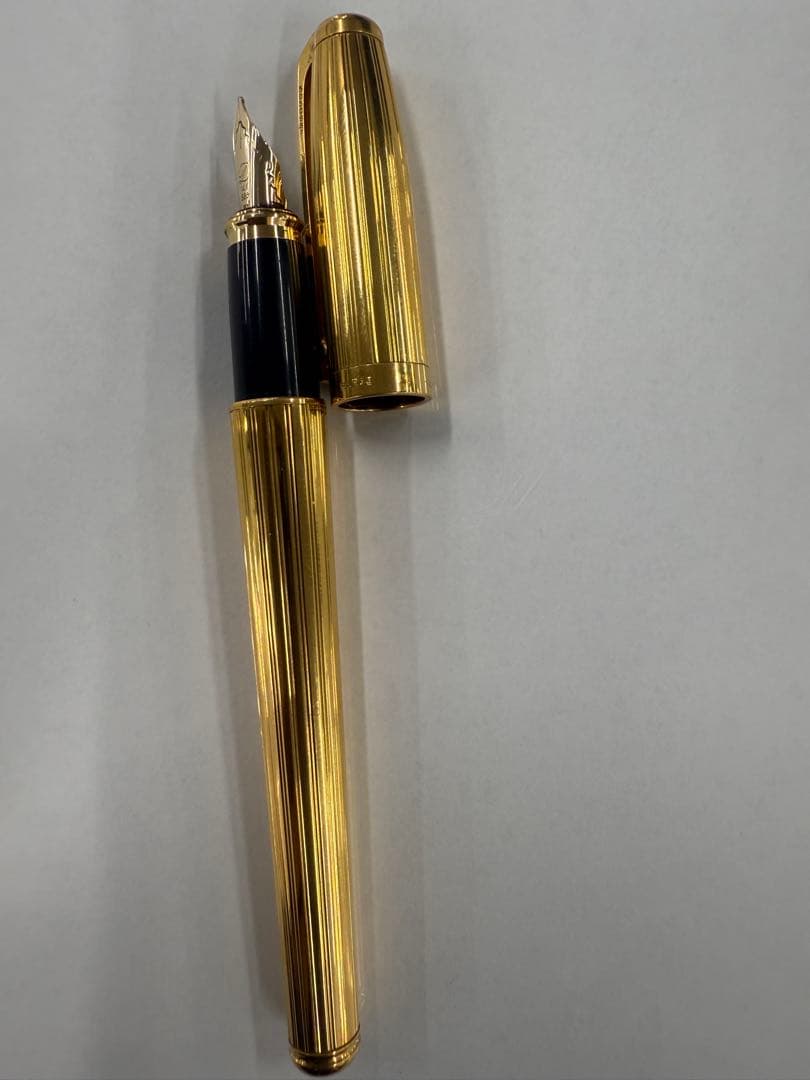 S.T Dupont ゴールド 万年筆 ペン先K14 585