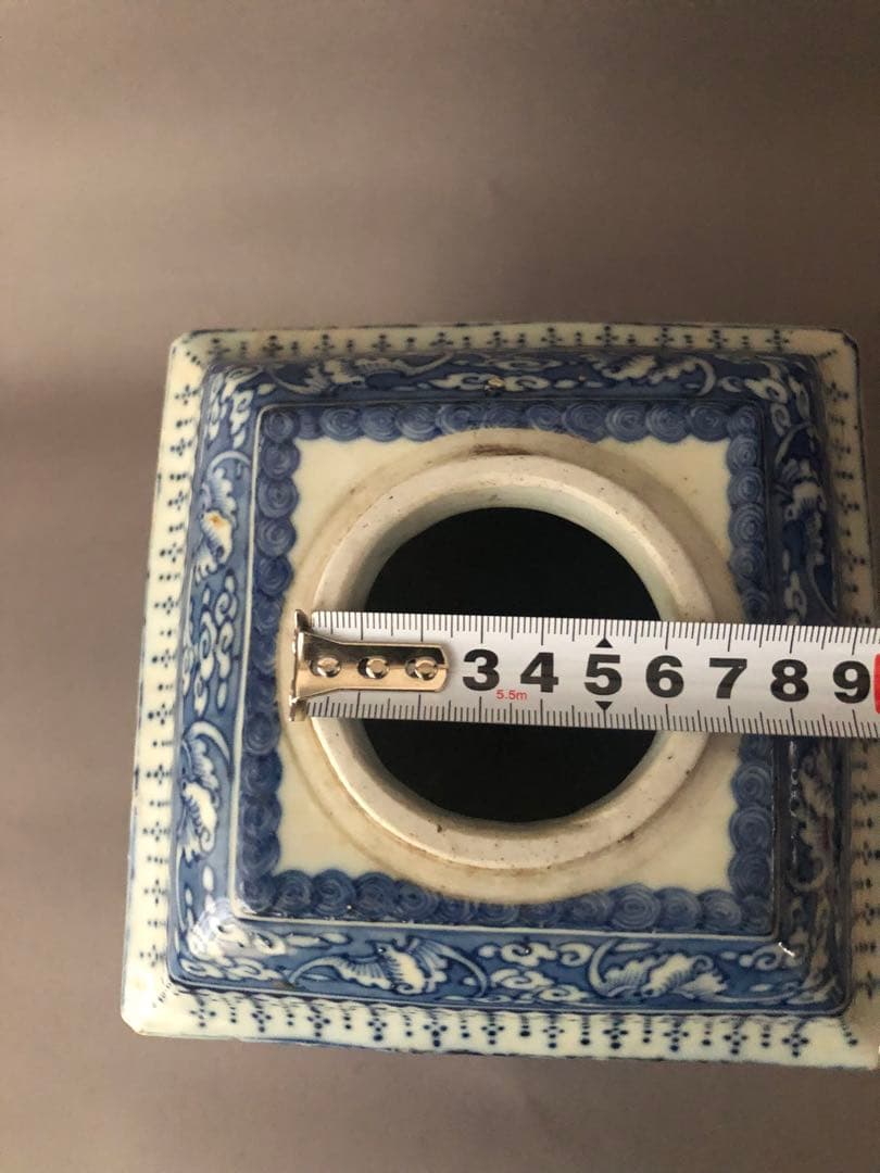 中国骨董古美術　青花茶壺　宣徳年製　アンティーク