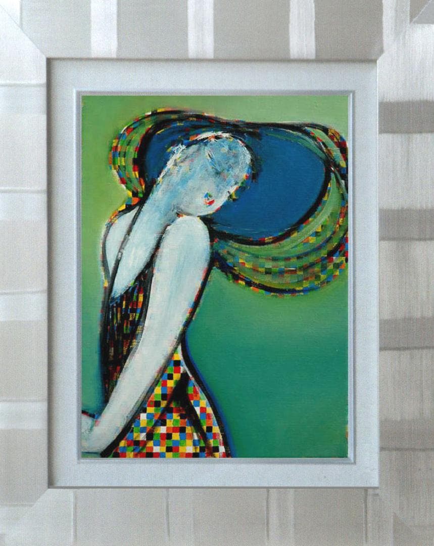 油絵 菅家令子 絵 絵画 インテリア uF6-083511 人物 女性像