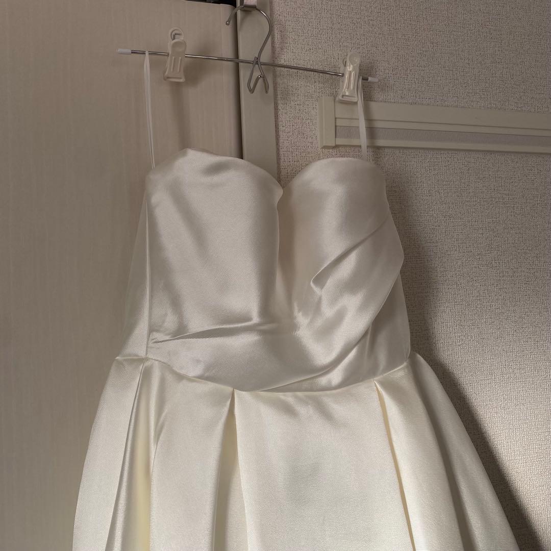 ミカド風サテン ウエディングドレス (W259)