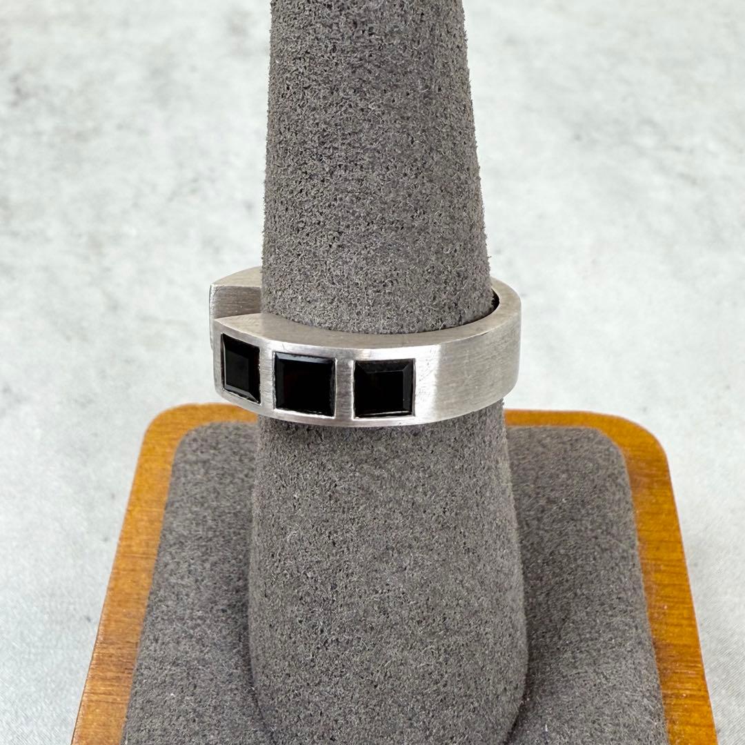 TOMWOOD トムウッド スプリットカラーストーンリング ブラック　54