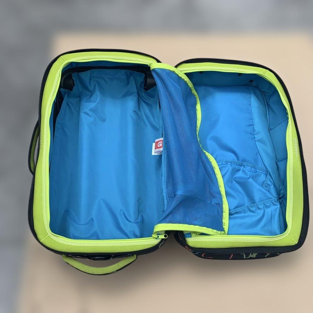 Burton キャリーバック　キャリーケース　カバン付き　ネオン柄　バートン