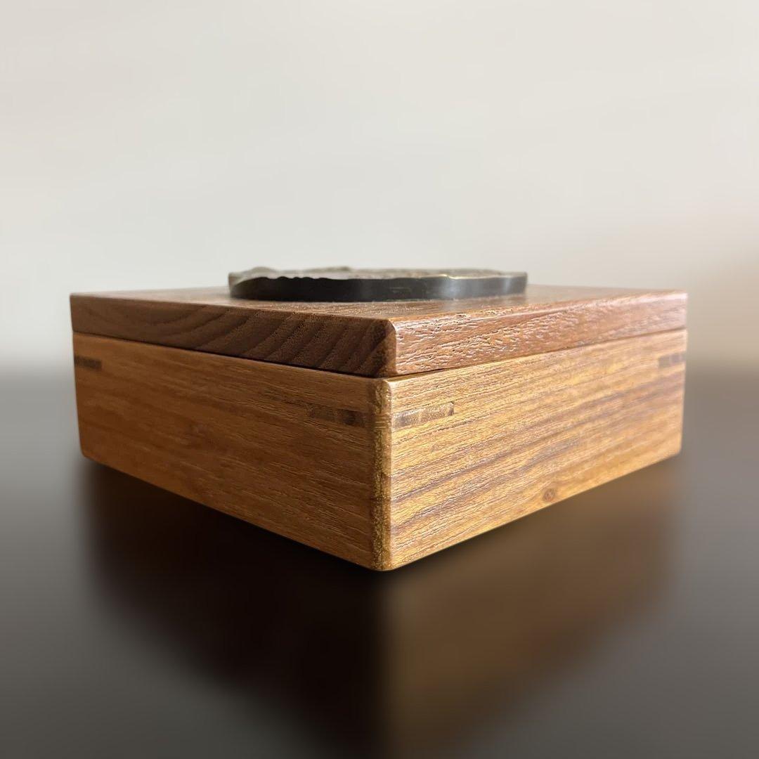 日展参与　彫刻家　三橋國民　彫金　金工　小物入れ　送料無料　総重量496.1g