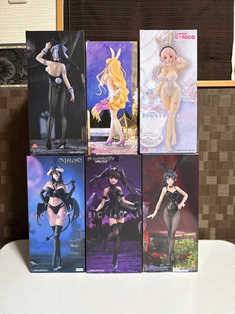 フィギュア　６点(星宮六喰　時崎狂三　アルベド　ナーベラル　桜島麻衣　そに子)