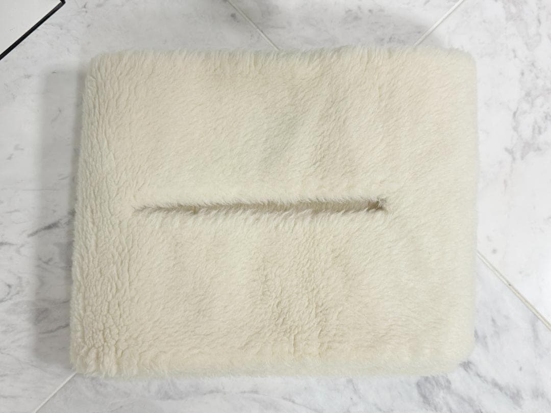 未使用級★Max Mara/マックスマーラ テディマフラー ストール ホワイト