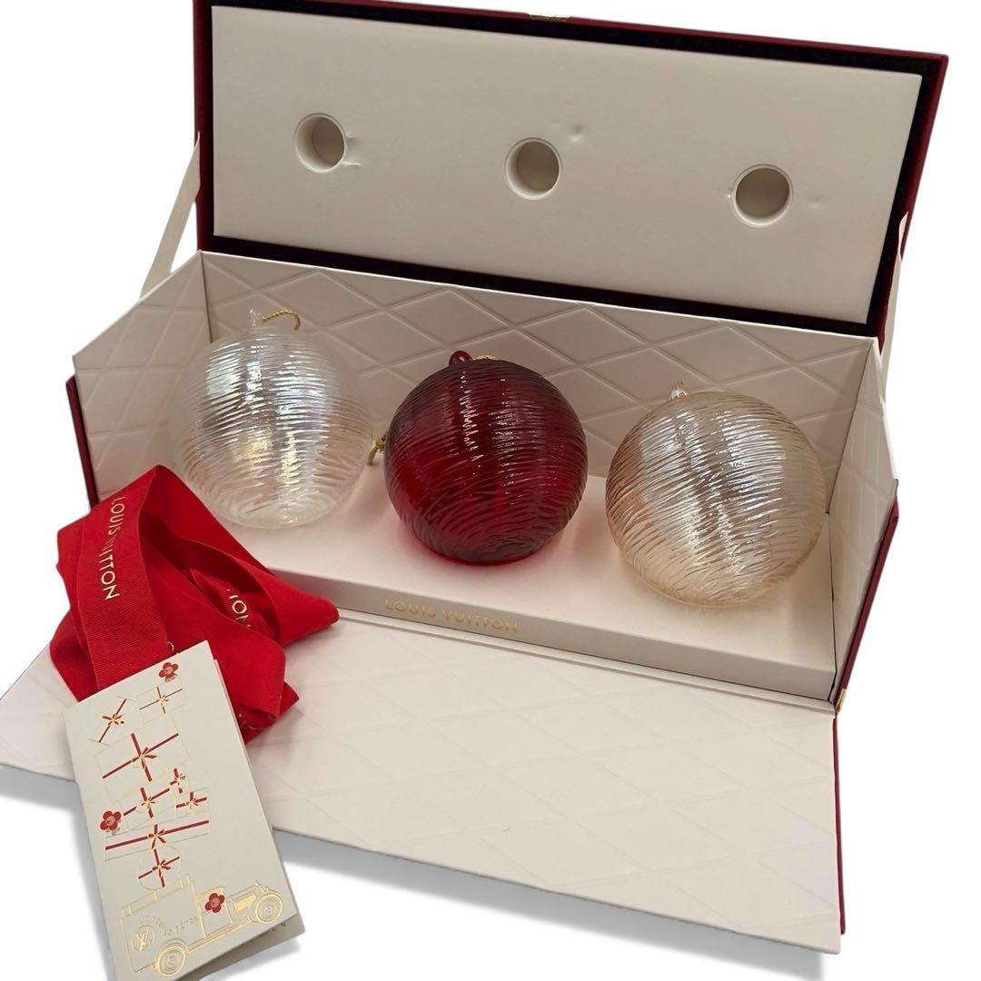 極美品◎非売品◎ルイヴィトン LV クリスマス オーナメント 3個入り