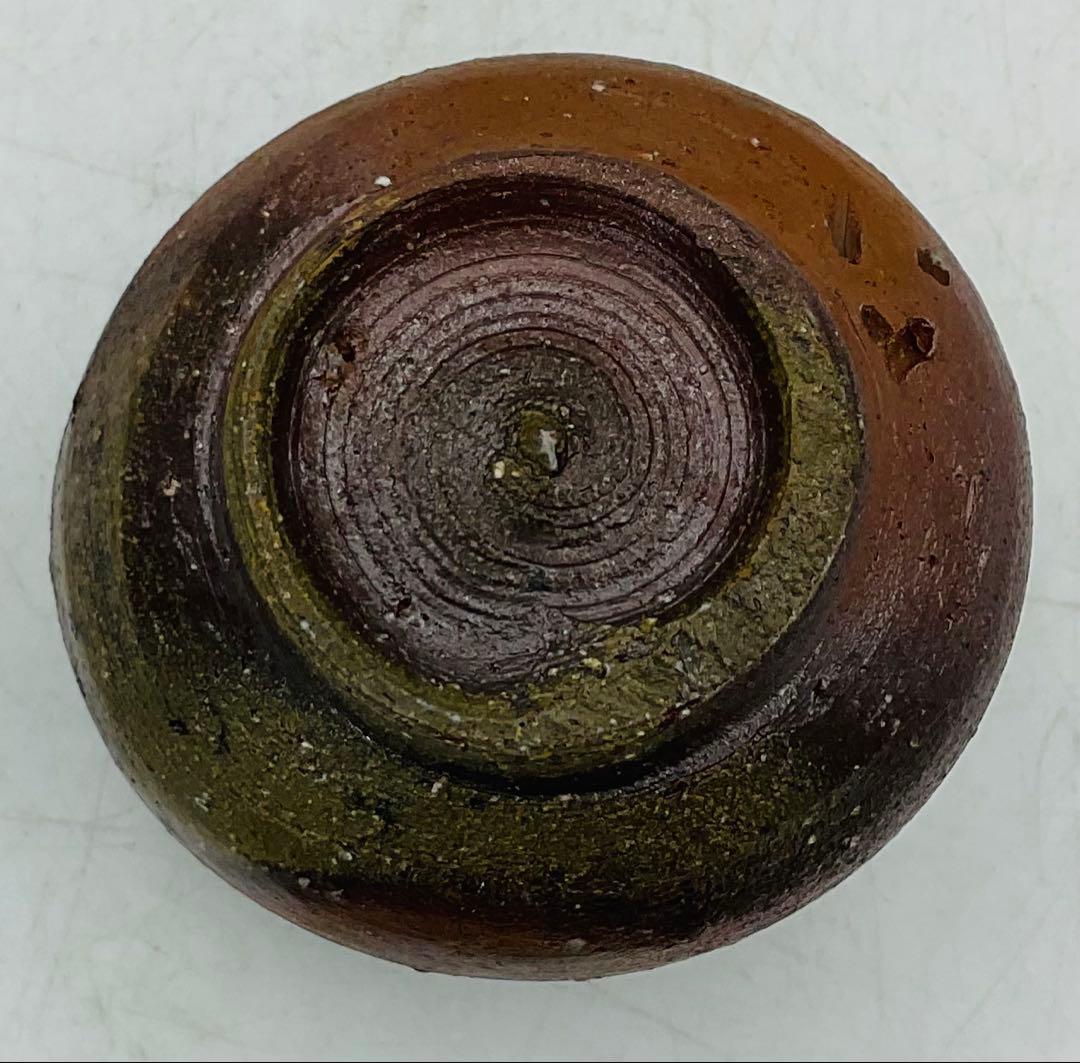 【705】◉岡山県重要無形文化財・金重晃介先生　備前焼酒呑　四方桟共箱◉