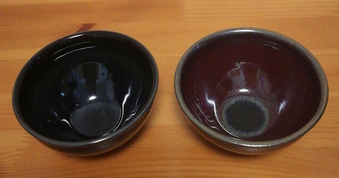 人間国宝　江有庭作　圓山窯　赤黒天目　盃　共箱　略歴付　酒器