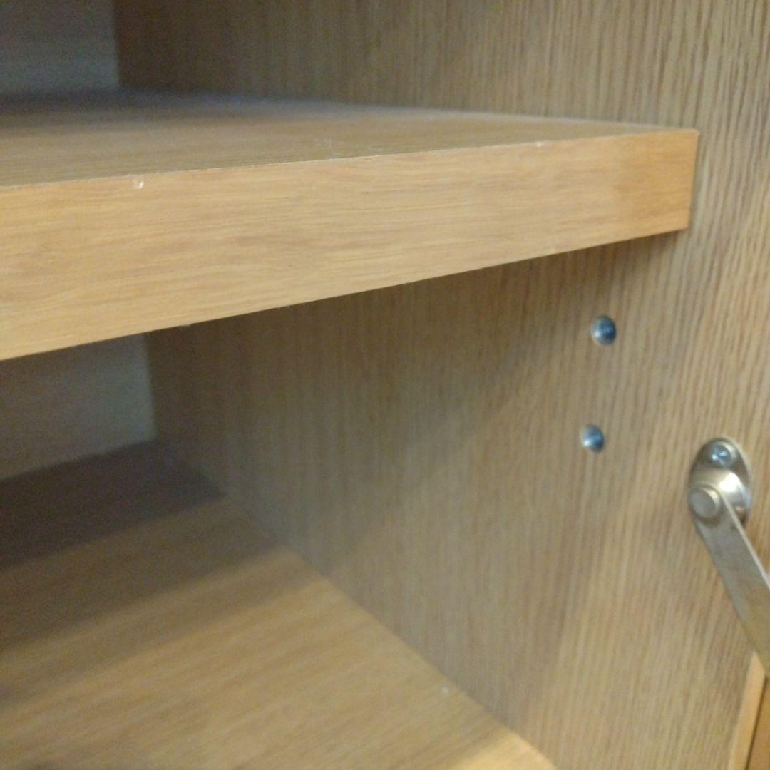 本日セール　無印良品 脚付き　ガラス扉　テレビ台 ナチュラル　 オーク材