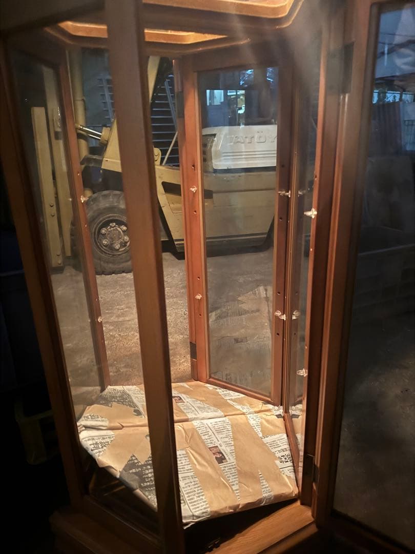 木製ガラスケース LEDライト付き