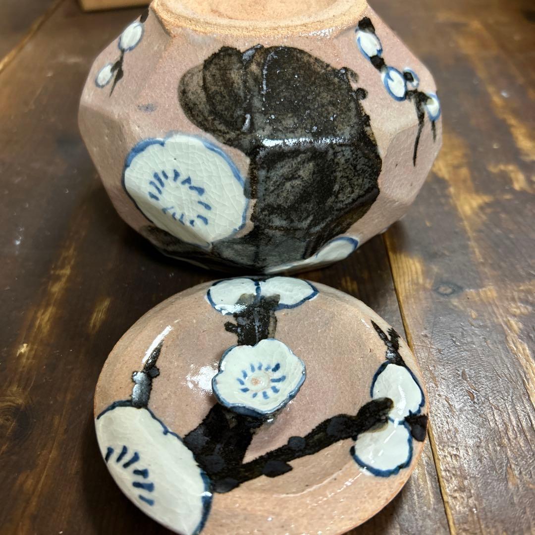 乾山写　蓋物　白梅　京焼　清水焼　美術品　工芸品