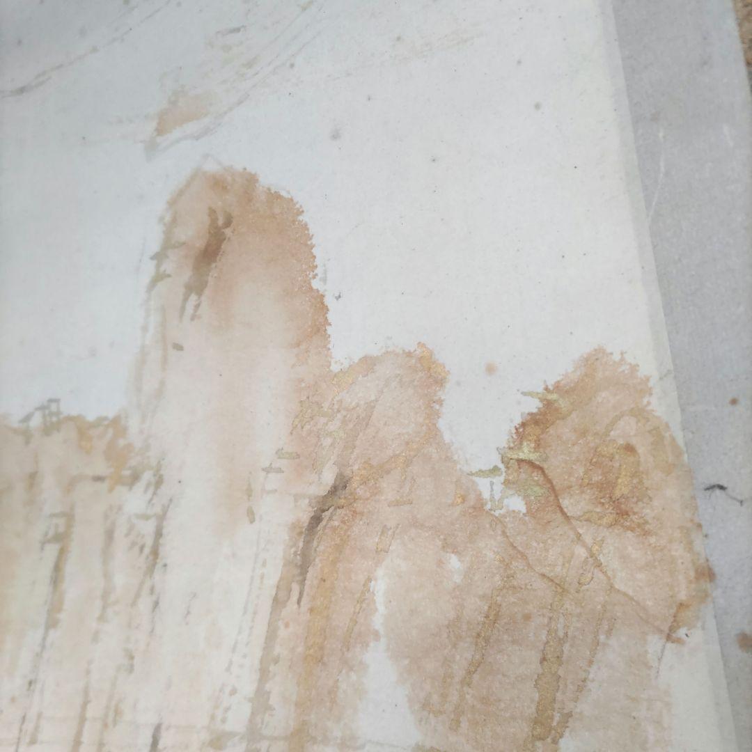 藤井達吉　山　うるし絵　掛軸