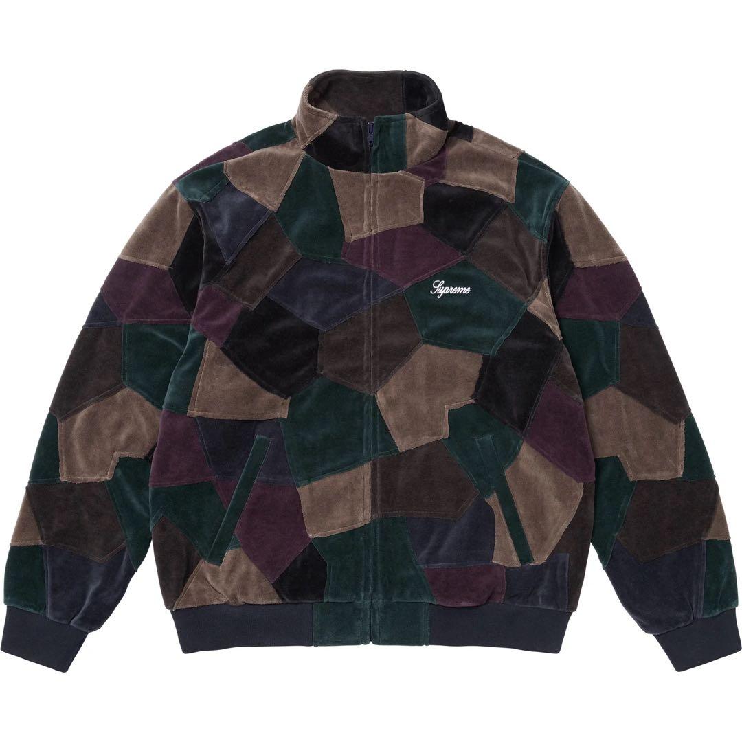 ジャケット・アウター Supreme Patchwork Velour Track Jacket