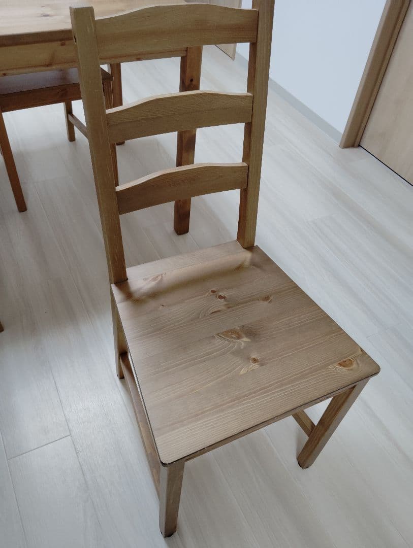 【引き取り限定（京都市）】無垢材ダイニングテーブルと椅子セット