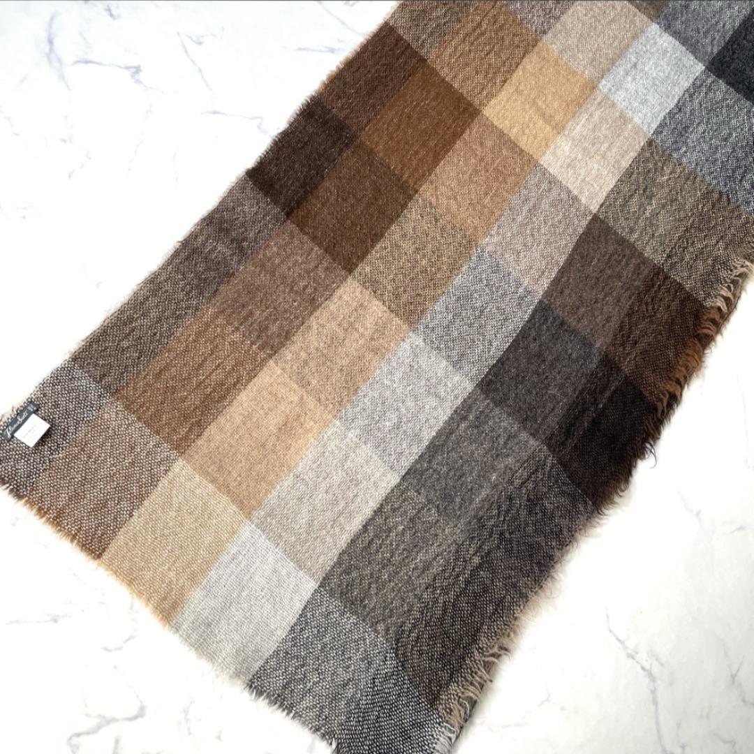 ファリエロサルティ アルパカ マフラー ストール チェック イタリア製