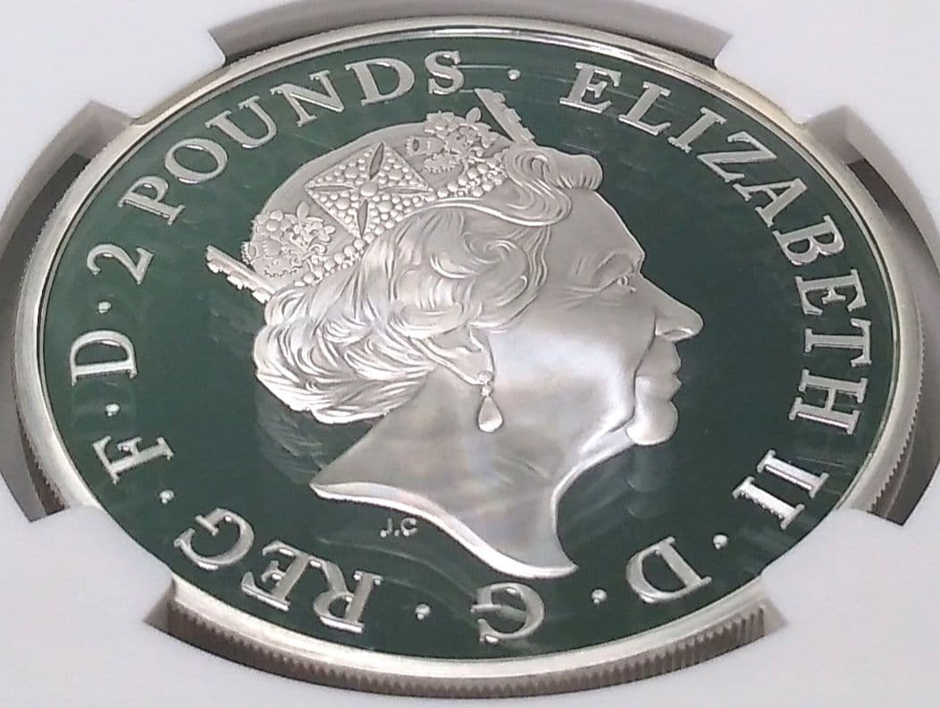 2016 ブリタニア ウナ ライオン 2ポンド銀貨 NGC PF70UC ②