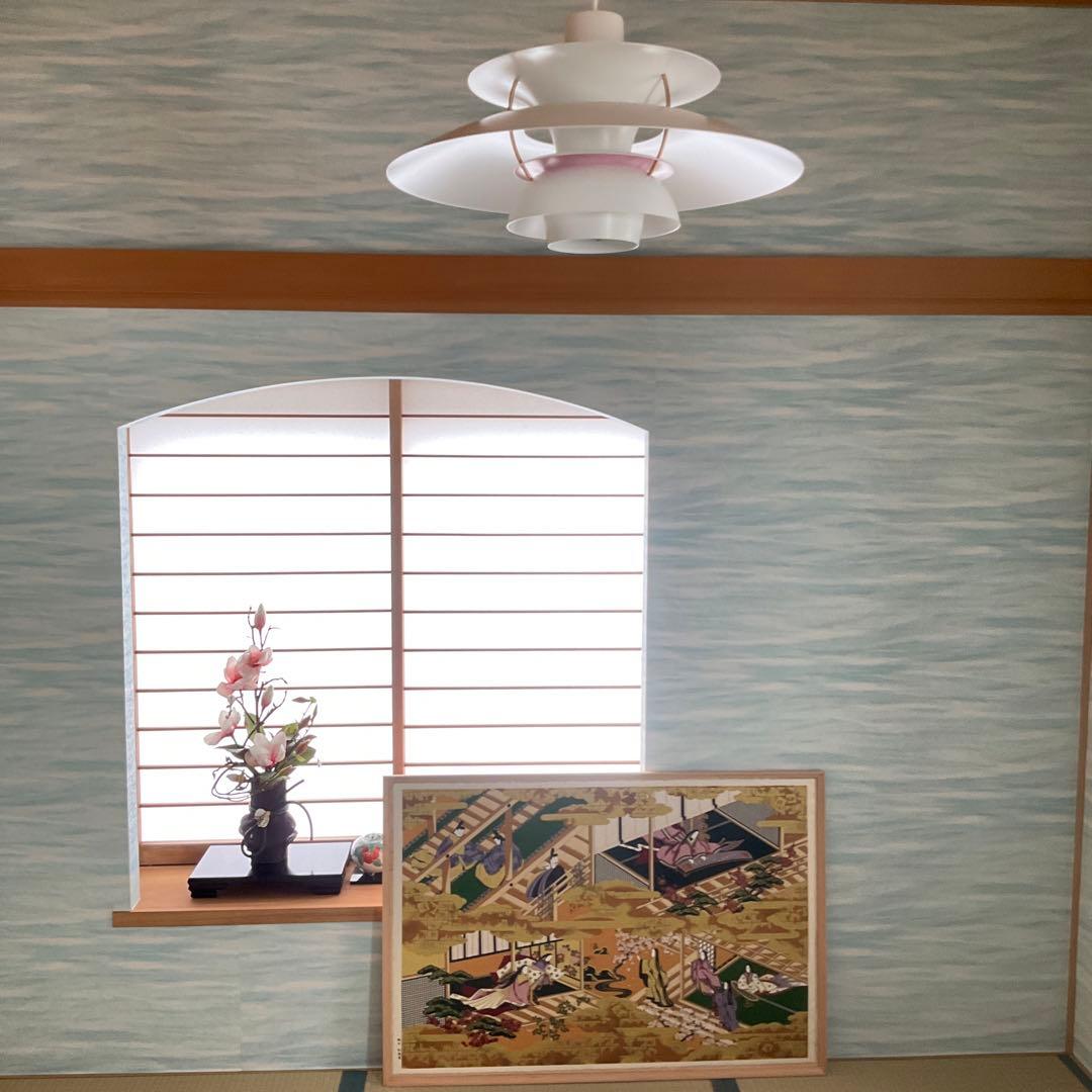 額を特別に作って頂きました。　和紙の作品で大変趣が御座います。