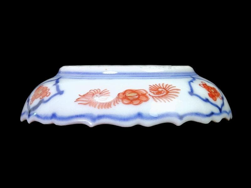 古伊万里　金襴手　花に松竹梅の図　豆皿　E725AS-CYd