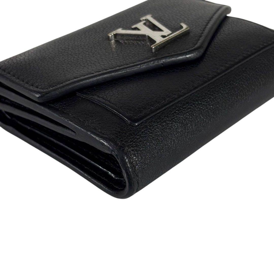 美品 ルイヴィトン マイロックミー 三つ折り財布 ブラック レザー LVロゴ