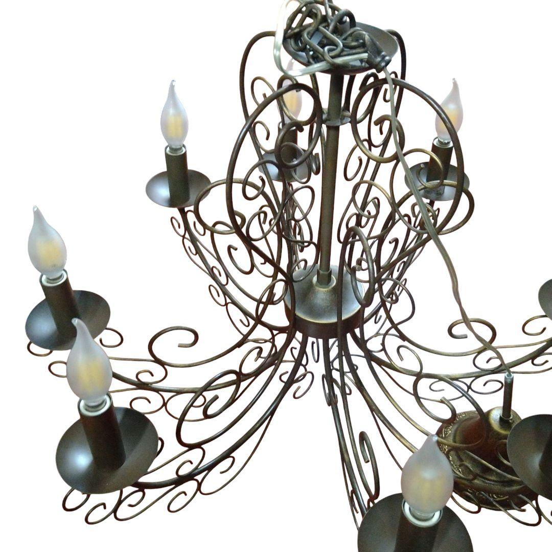 アンティーク　ブロンズ 8灯 シャンデリア