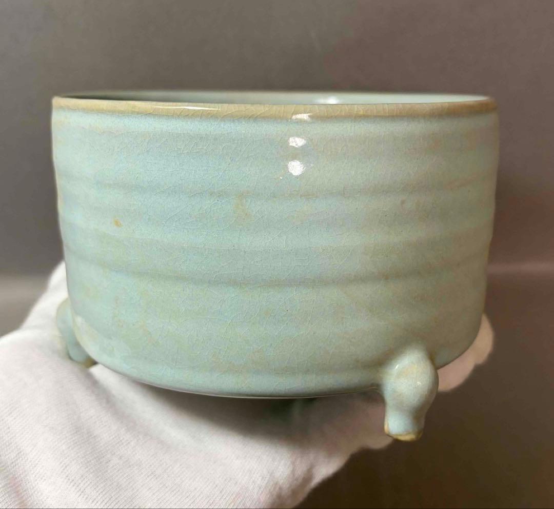 中国 筒形三つ足炉　f2260108