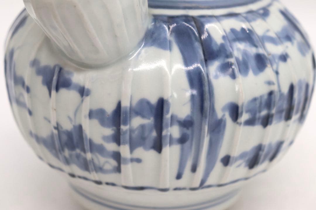 中国　明時代　染付　浄水瓶　仏具　送料込み0806