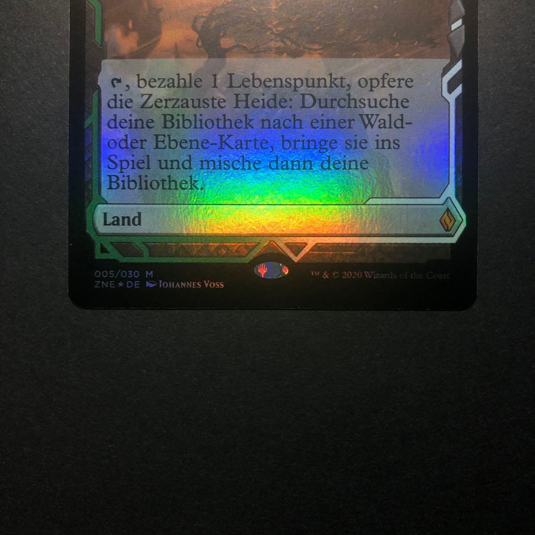 ドイツ語　吹きさらしの荒野　ゼンディカーエクスペディションFOIL MTG