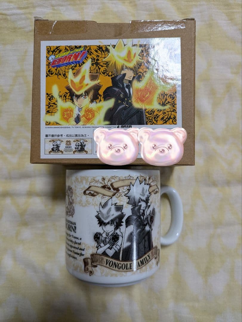 REBORN沢田綱吉&ボンゴレ1世マグカップ海外アニメイト限定販売品 希少
