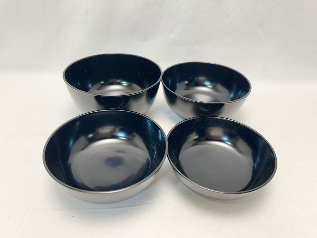 ほぼ未使用 懐石道具 黑塗 四つ椀 小丸椀 十客揃 元箱