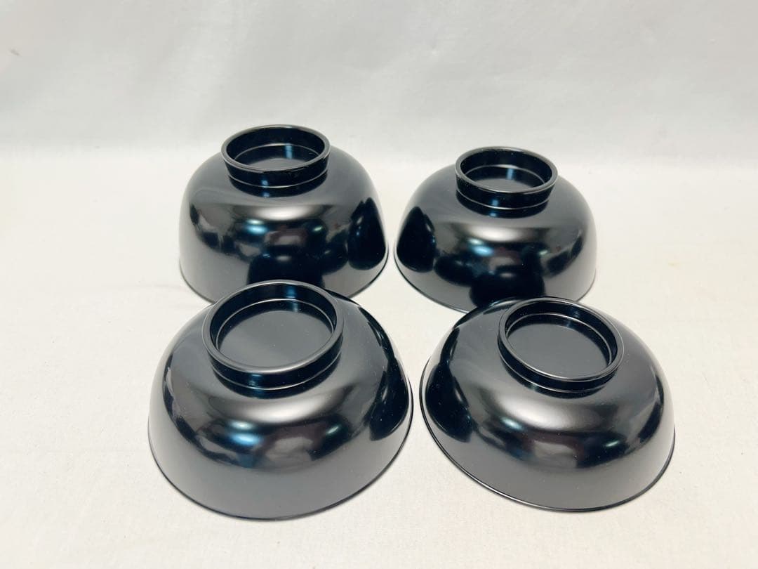 ほぼ未使用 懐石道具 黑塗 四つ椀 小丸椀 十客揃 元箱