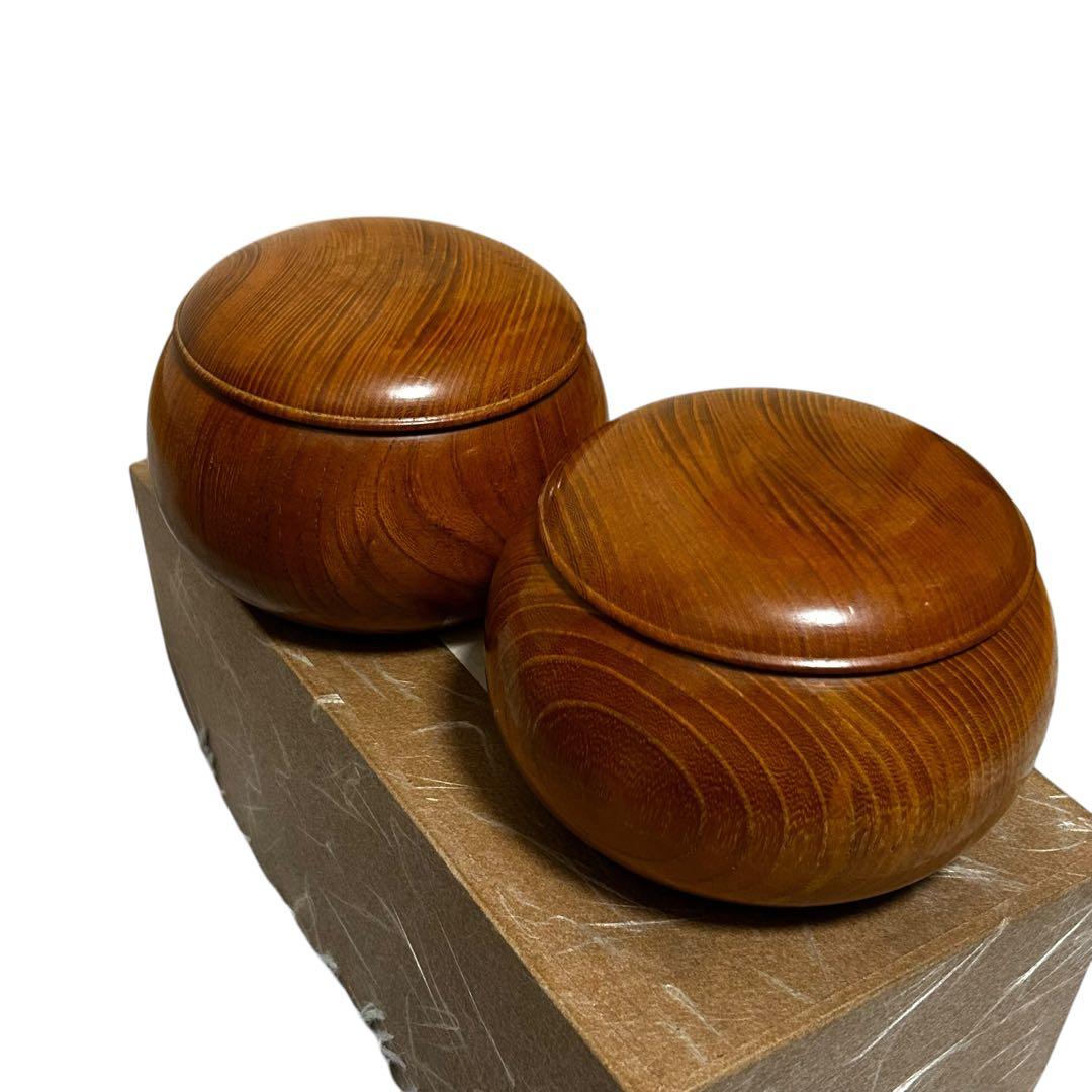 碁石 本蛤 那智黒 34号 黒161個 白175個 特大欅碁笥つき