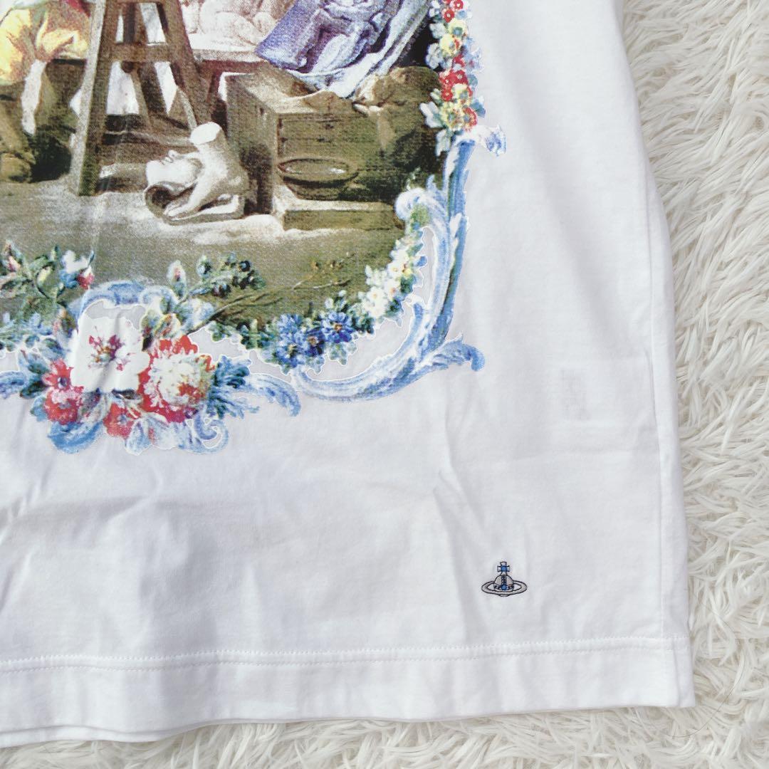 ヴィヴィアンウエストウッド アート プリント Tシャツ オーブ刺繍 大きめ 美品