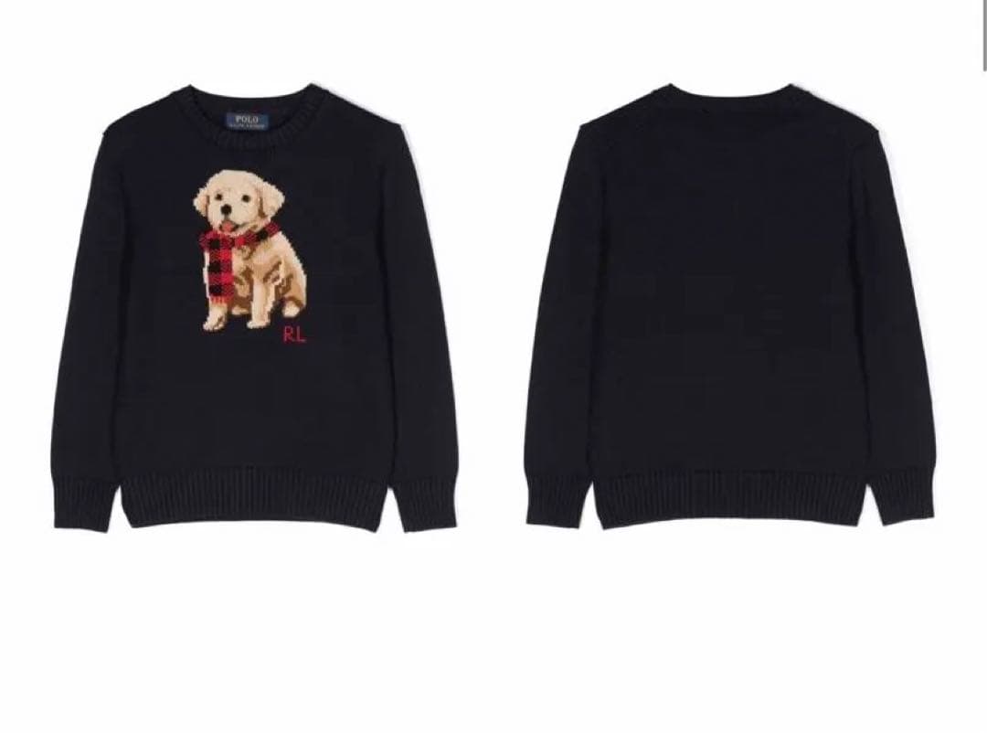 Ralph Lauren Kids Puppy インターシャニット セーター