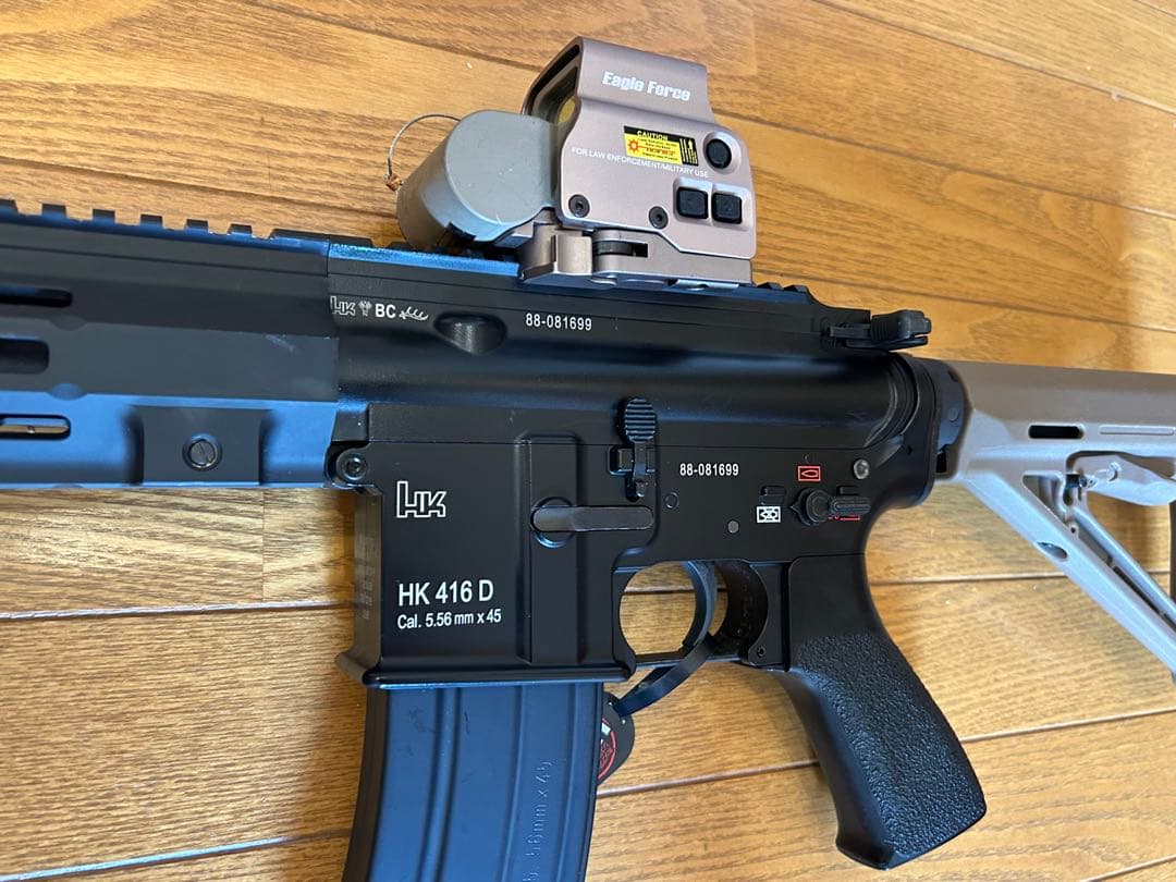 東京マルイ製次世代電動ガンHK416D 内部メンテナンス、ロアレシーバレーザ刻印