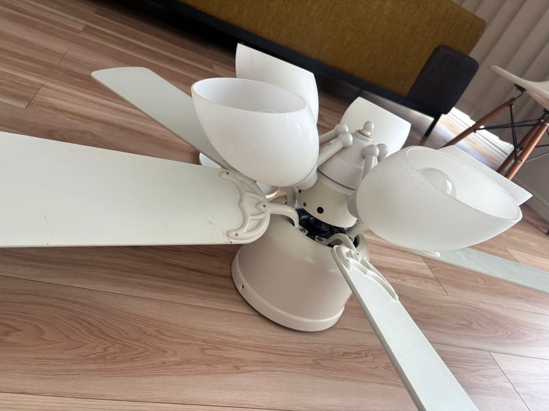 オーデリックホワイトシーリングファン 5灯 リモコン付き