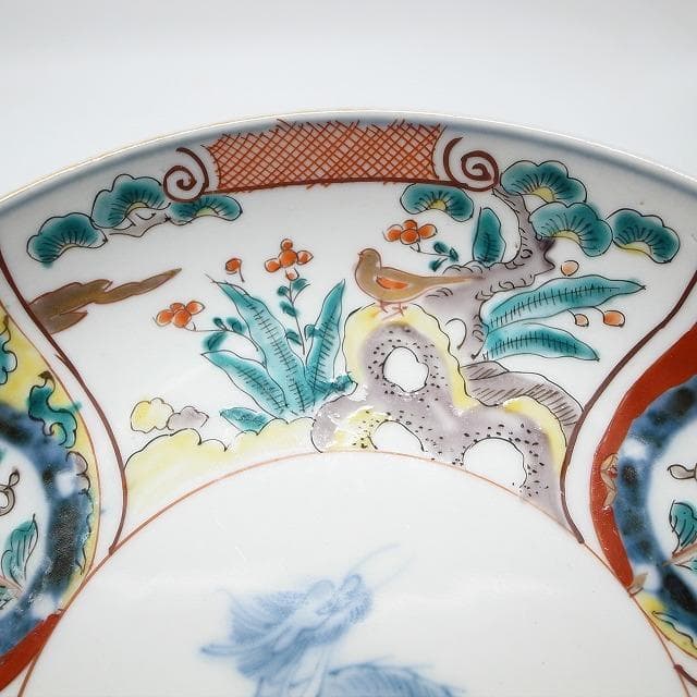 古伊万里　錦手　麒麟の図　八寸皿