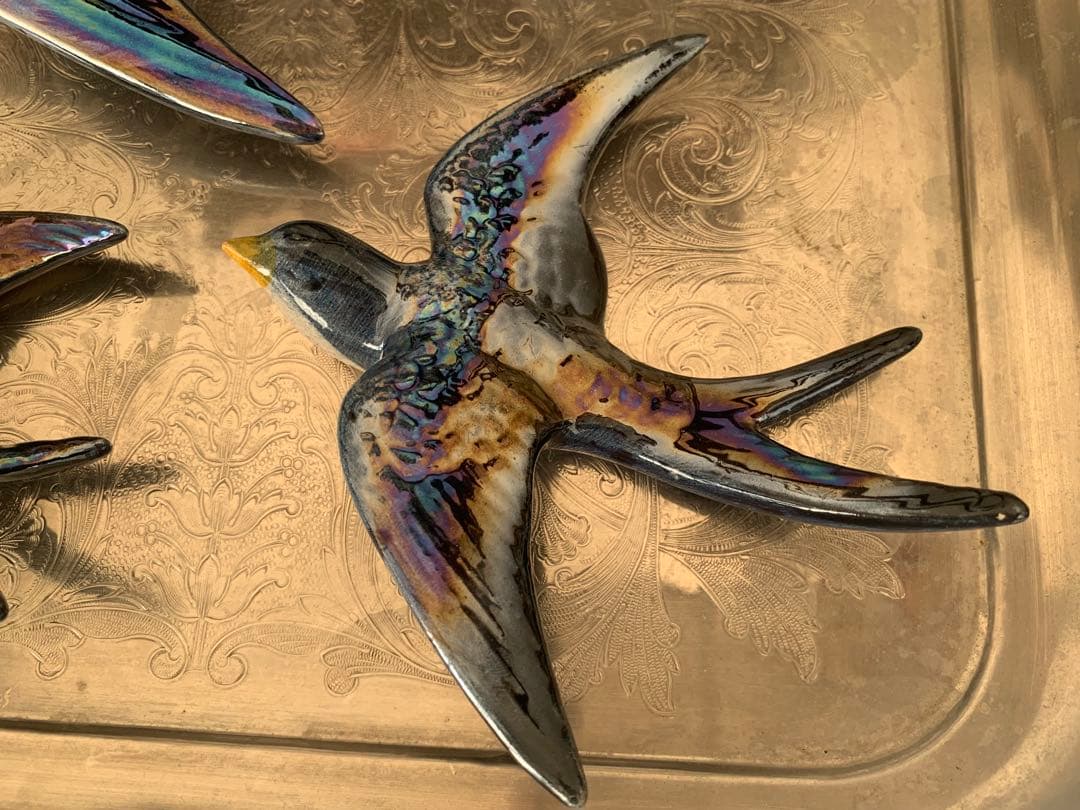 ベルギー　ツバメ　３個セット　壁掛け　ブロカント