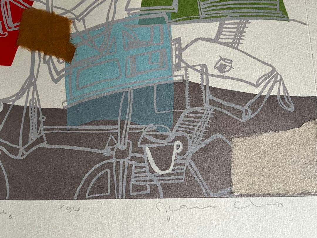 版画　シルクスクリーン　コラージュ　限定25 貴重　ジニー・キム　カナダ　新品額